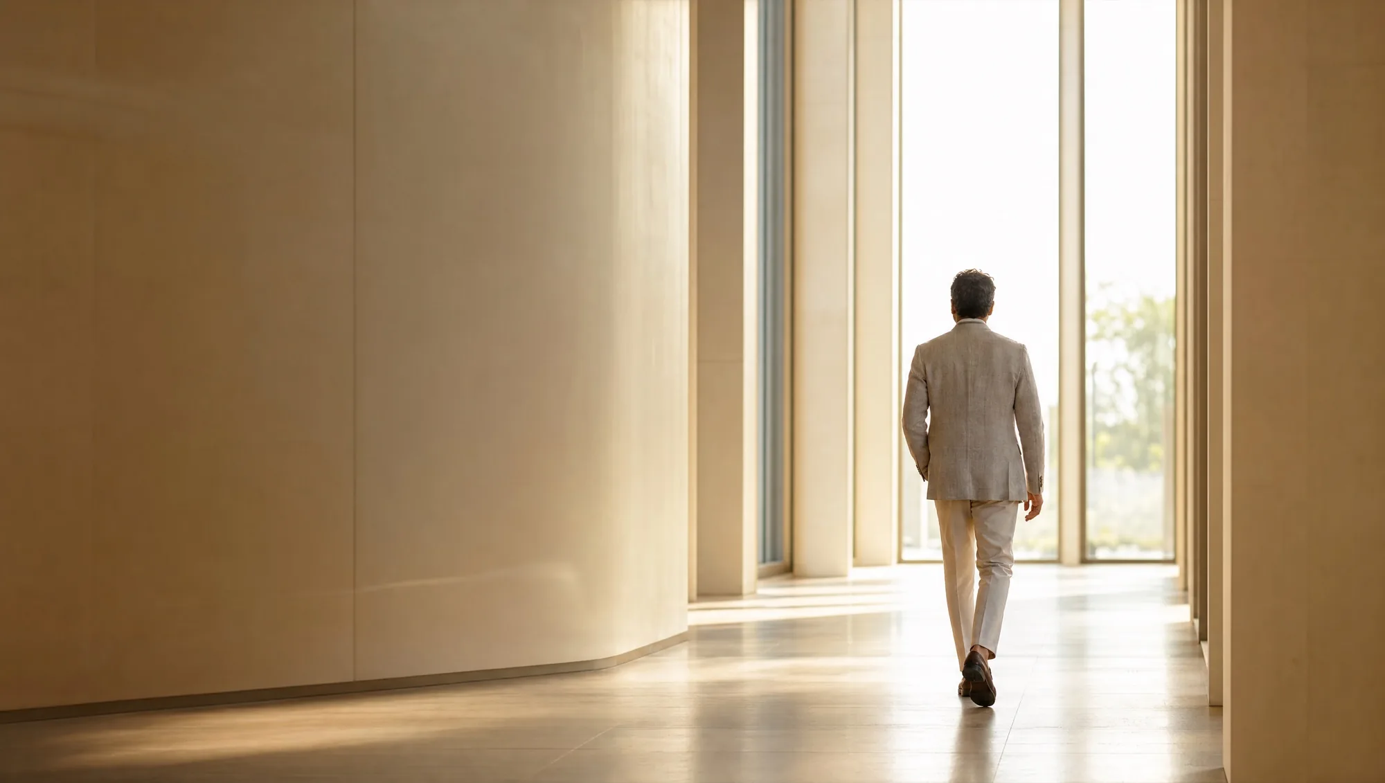 A senior professional moving toward clarity